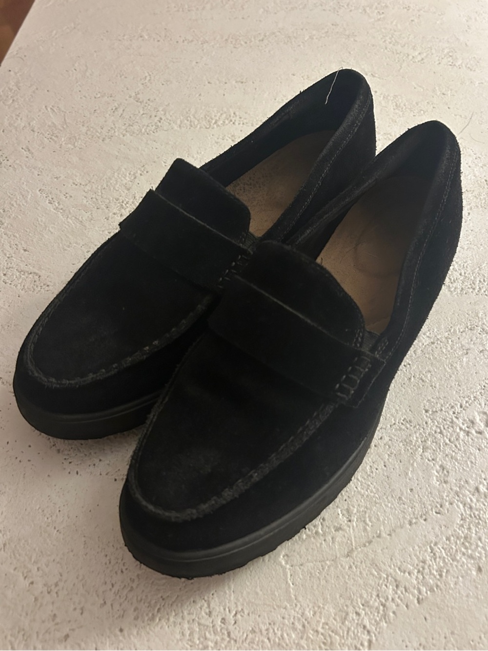 Clark’s Black Suede Loafers